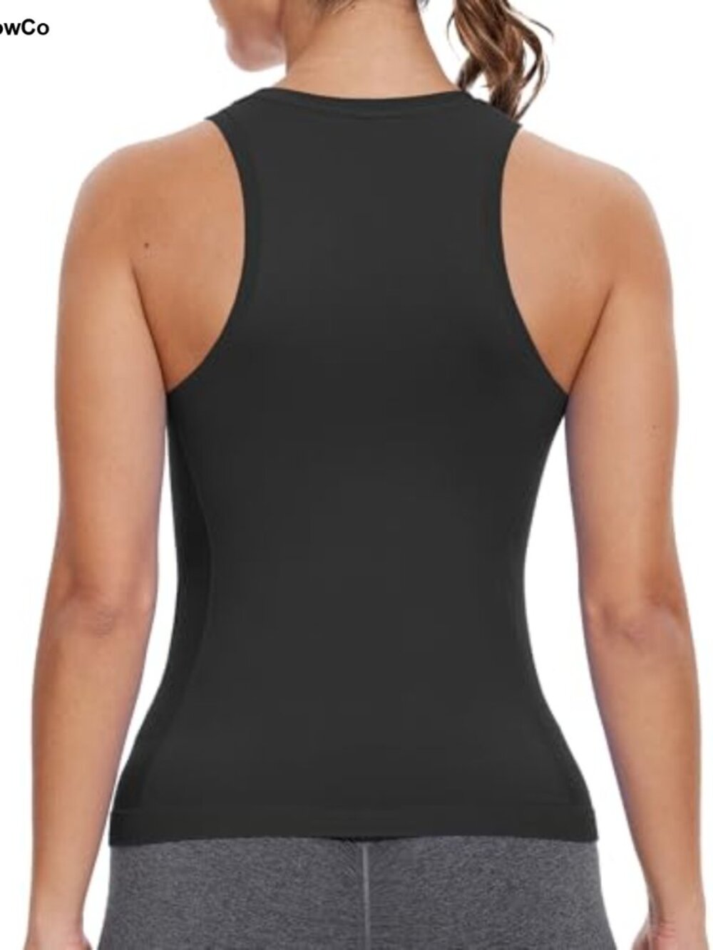 Seamless Racerback Workout Tank Top Women Sleeveless Athletic Yoga Gym Shirt